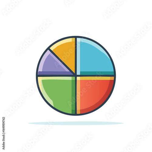 Free Download Circular Chart Segment Illustration Representing Statistics and Market Share - GFXLoad