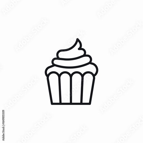 sweet cupcake icon sign vector