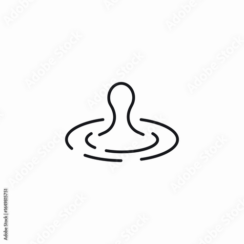 water drop turbulence icon sign vector