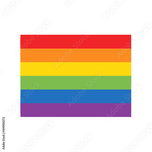 Iconic LGBT Pride Flag Symbolizing Diversity and Inclusion with Bright Rainbow Colors