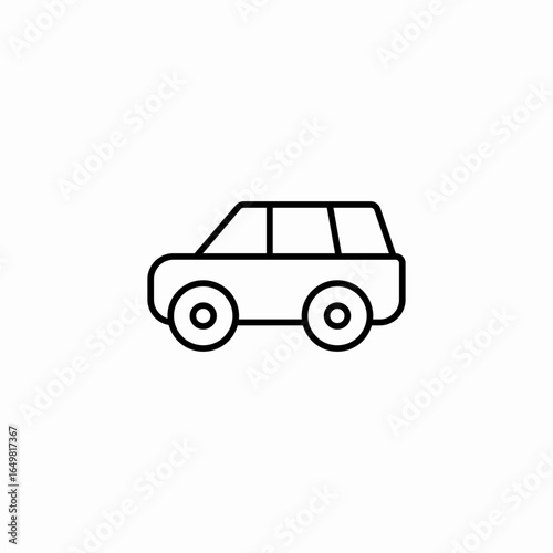 generic passenger car icon sign vector