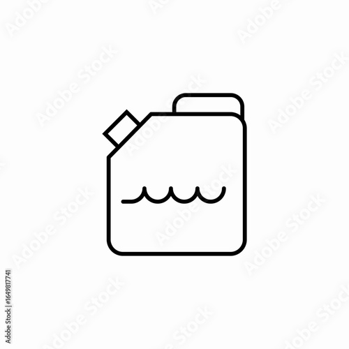 water jerrycan waves icon sign vector