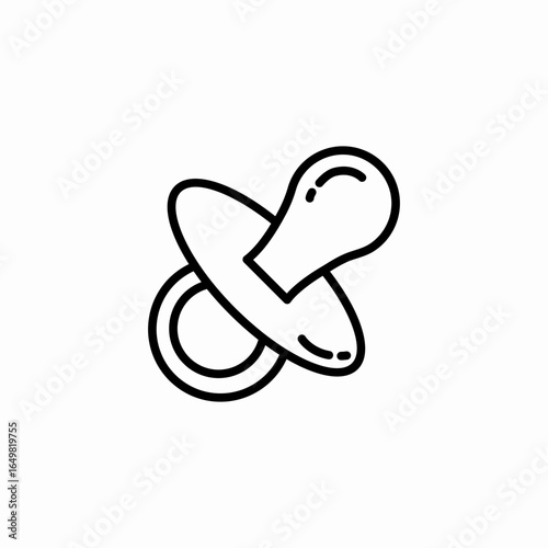 baby pacifier icon sign vector