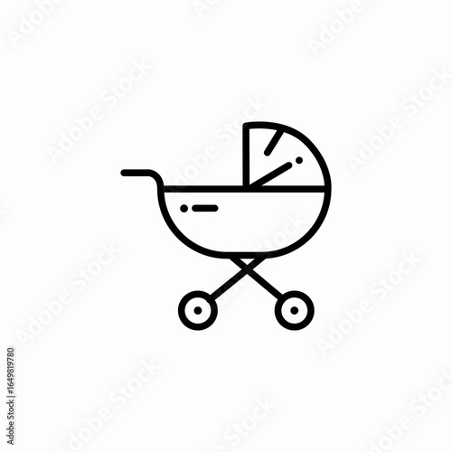 baby pram icon sign vector