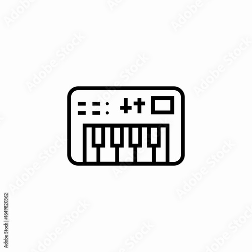 keyboard instrument icon sign vector