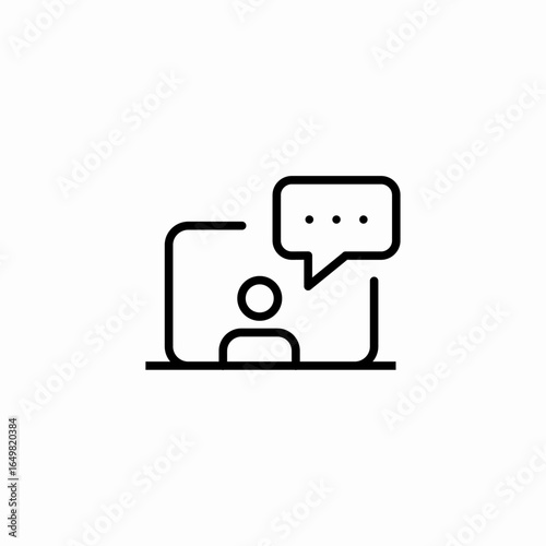 laptop accessible web speech icon sign vector