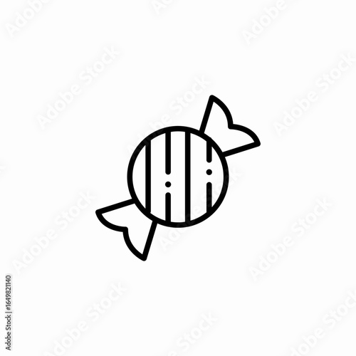 tiny candy piece icon sign vector