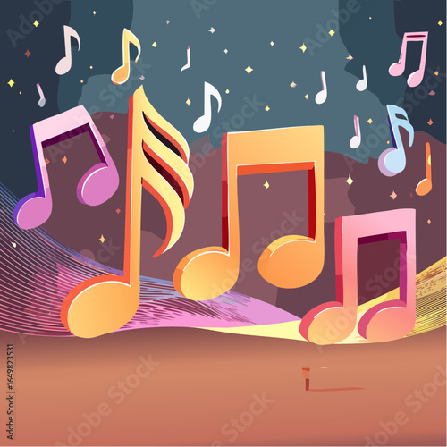 music background with notes