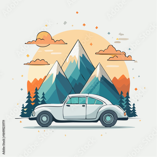 car in the mountains