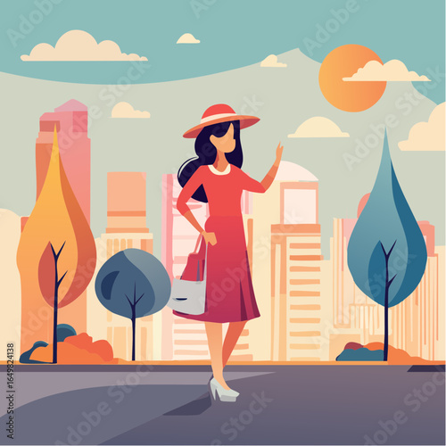 woman in the city