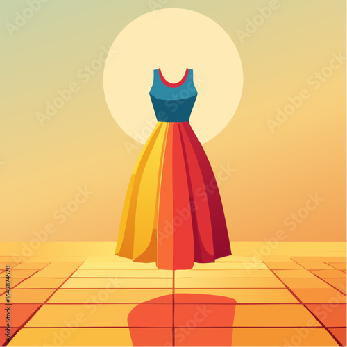 girl in red dress