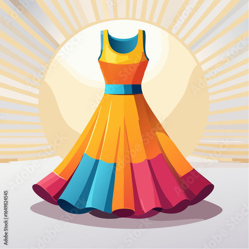 vector illustration of a fashion dress