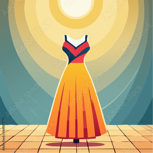 woman in a dress