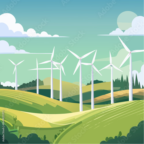wind turbines farm