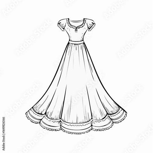 vector illustration of a dress