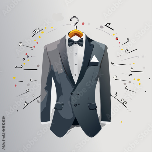 vector illustration of business suit
