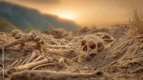 Dry bones come to life in Ezekiel’s vision, symbolizing restoration, divine power, and hope rising from desolation.