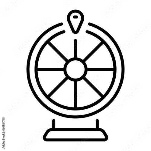 A linear style icon representing lucky spinner