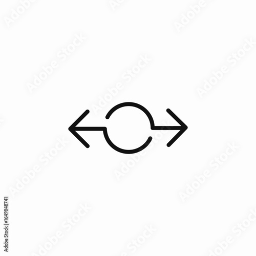 outward circle icon sign vector