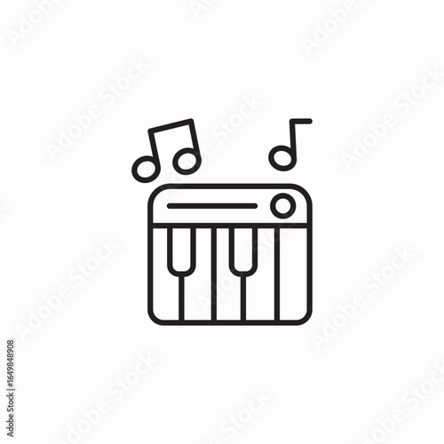piano keys icon sign vector