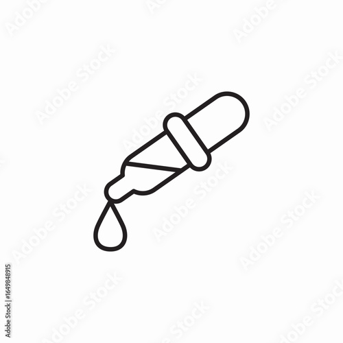 pipette with drop icon sign vector
