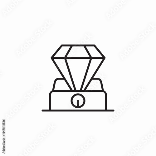 precious stone icon sign vector