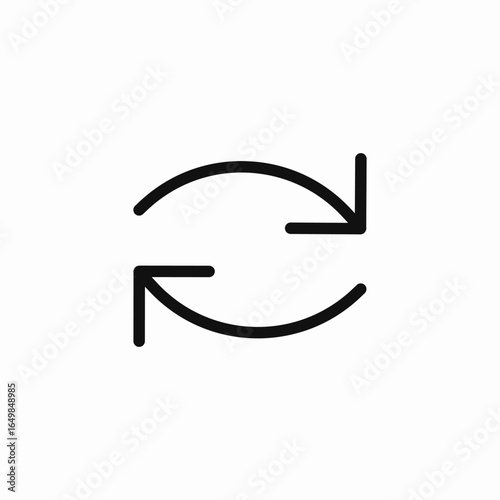 refresh arrows icon sign vector