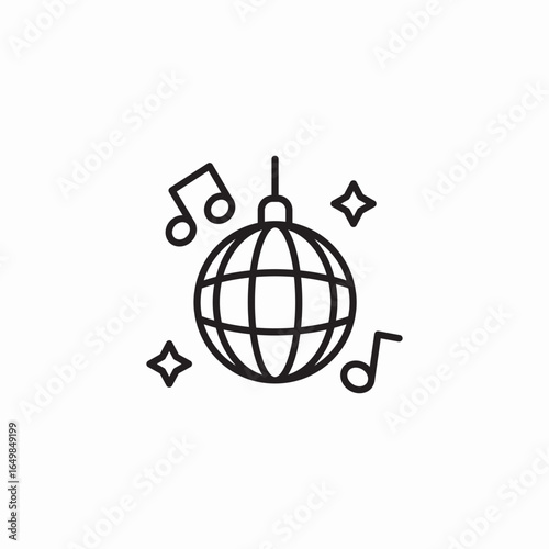 shiny disco icon sign vector
