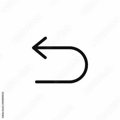 undo action icon sign vector