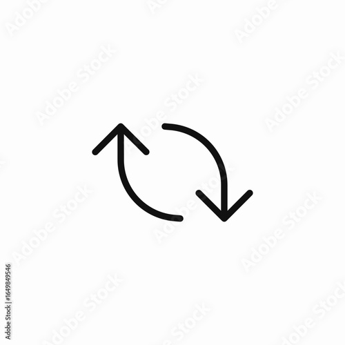vertical rotation icon sign vector