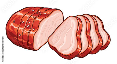 Deliciously Roasted Chicken Breast Slices Isolated on Transparent Background for Culinary Projects