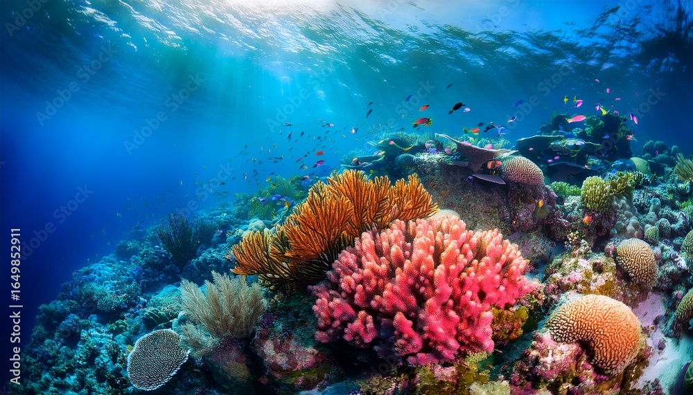 Obraz premium vibrant underwater coral reef