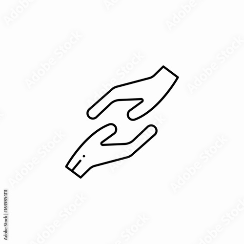 charity hands icon sign vector