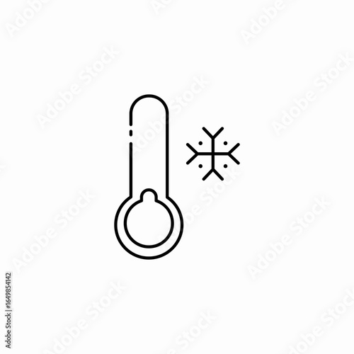 cold weather degree temperature icon sign vector