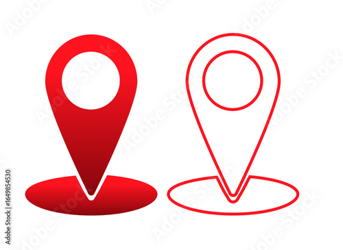 Location or map pin icon symbol. vector illustration