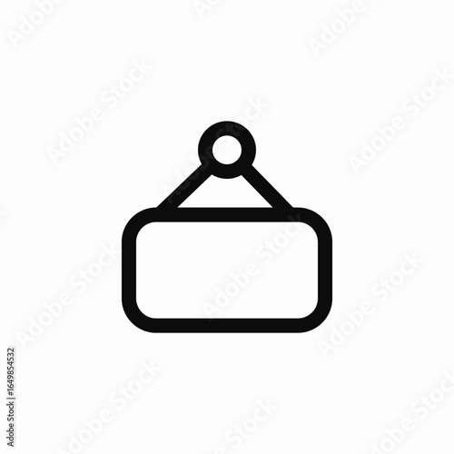 hanging blank sign.jpg icon sign vector