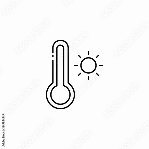 hot weather icon sign vector