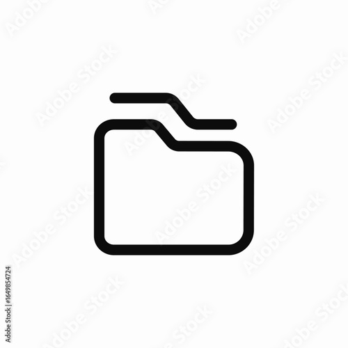 open folder minimal icon sign vector