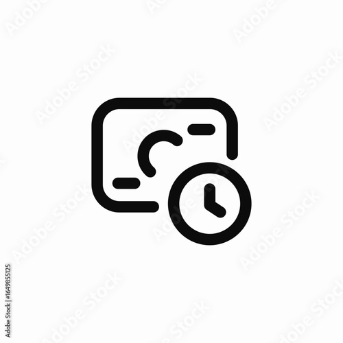 temporary photo icon sign vector