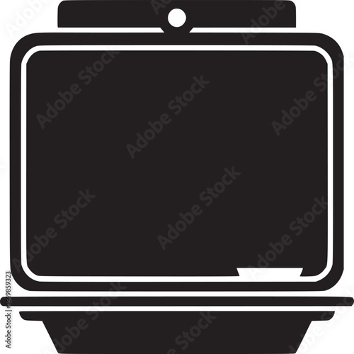 A black and white illustration of a chalkboard with a piece of chalk on the bottom shelf shown
