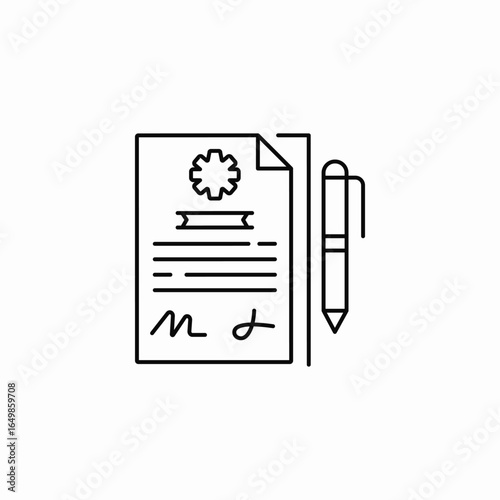 contract terms icon sign vector
