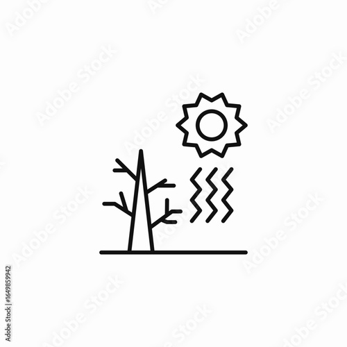 dry weather icon sign vector