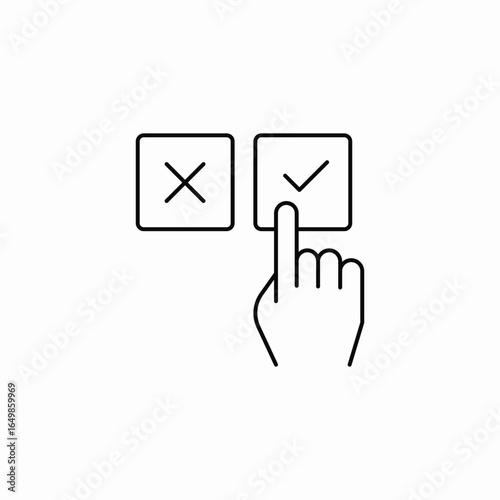 election choice icon sign vector