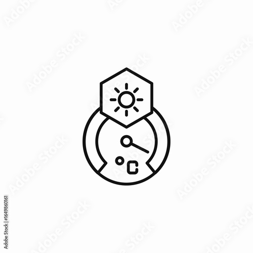 global warming icon sign vector