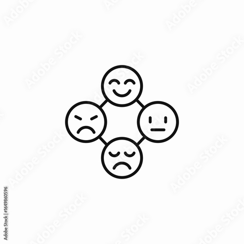 mixed emotions icon sign vector
