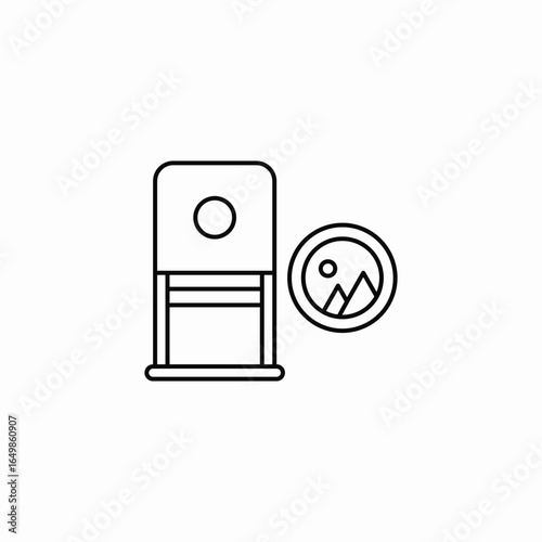 photo stamp icon sign vector