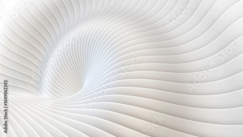 White striped pattern background, 3d wavy lines design, abstract minimal white gray background for business presentation.