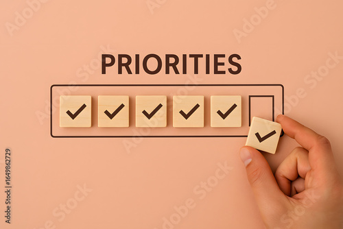 Prioritize Your Focus: A visual representation of setting and managing priorities, highlighting the importance of focus and organization in achieving goals.