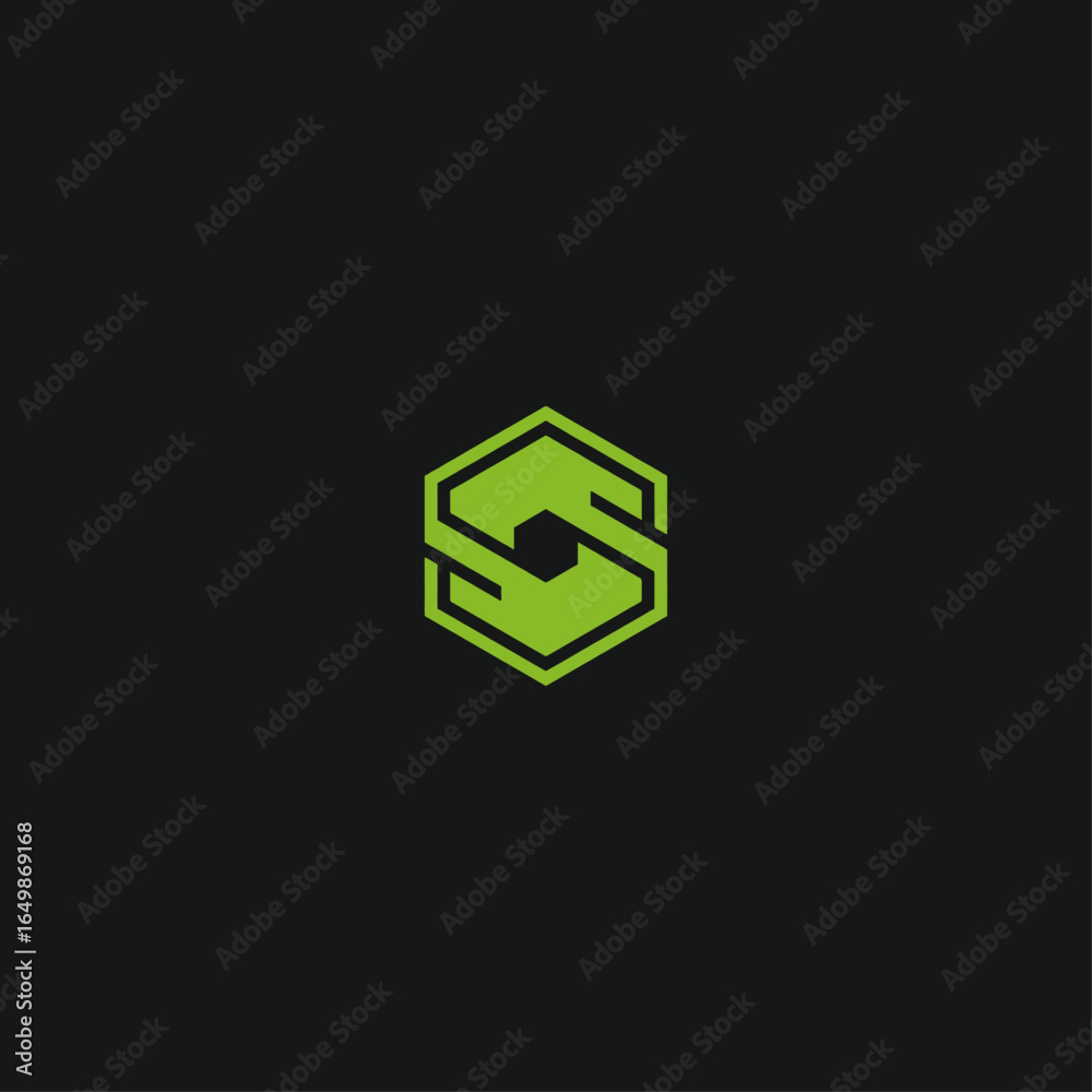 Fototapeta premium Letter S logo icon flat vector design