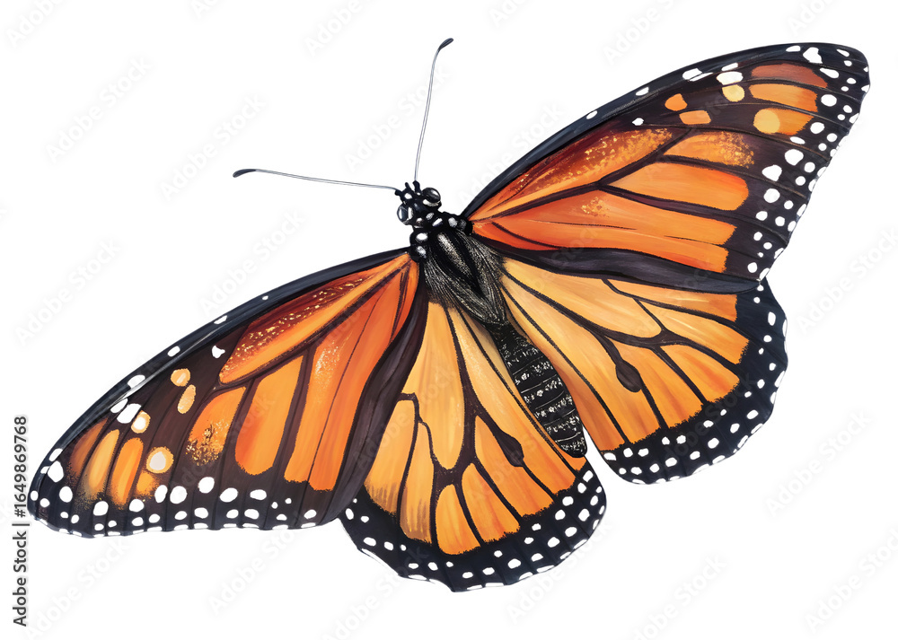 Fototapeta premium Butterfly isolated on white background